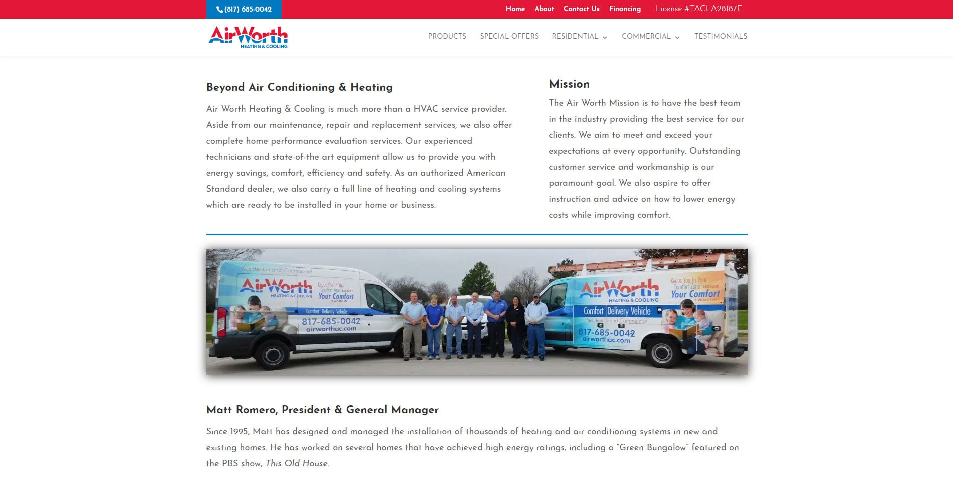 AirWorth About Us Page