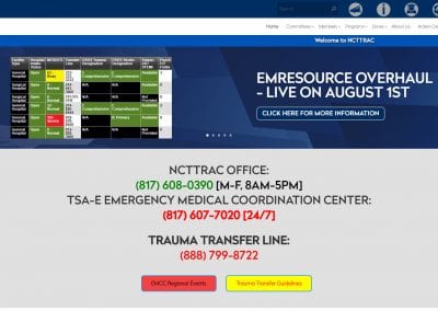 NCTTRAC Home Page Custom Website
